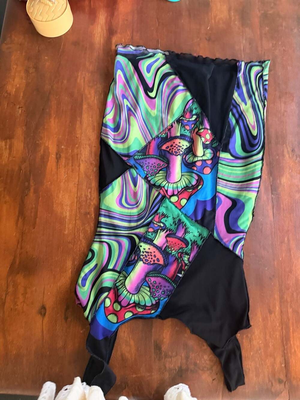 Current Mood Psychedelic Mushroom Patchwork Mini Dress - Picture 3 of 3